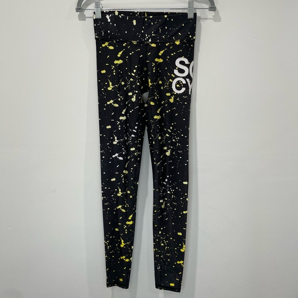 NWT Terez x SoulCycle Splatter Paint Tall Band Leggings - Picture 2 of 10